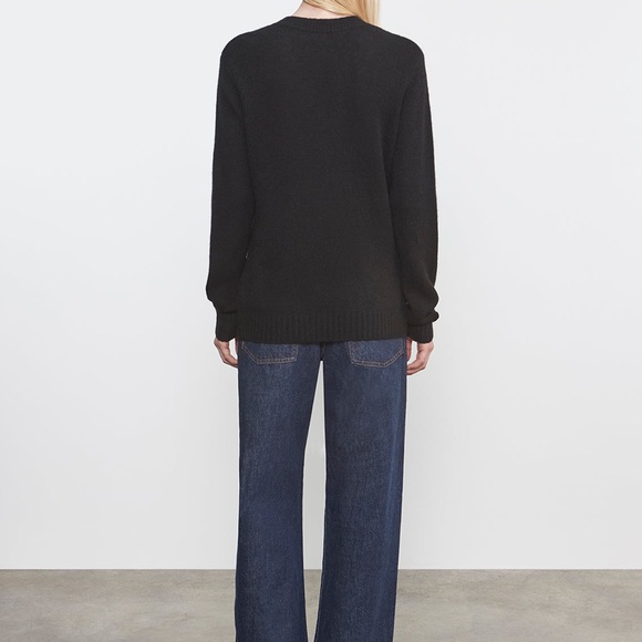 Enza Costa Black 100% Cashmere V-Neck Sweater Size Large Winter‎ - Picture 2 of 8